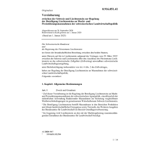 Vereinb.CH-FL Beteil.Massn.Landwirtsch.