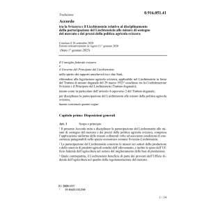Acc. CH-FL partecip.misure pol.agricola