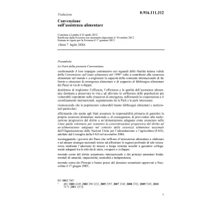 Conv. assistenza alimentare