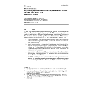 Übereink.Pflanzenschutzorganisation