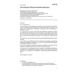 Internat. Pflanzenschutzübereinkommen