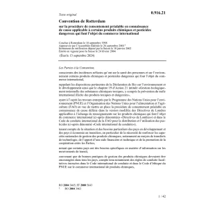 Conv. de Rotterdam produits chimiques