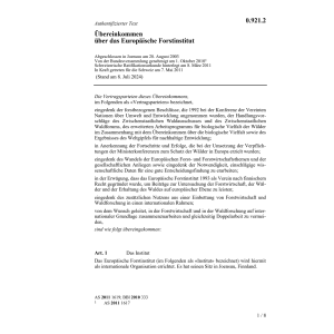 Übereink. Europ. Forstinstitut