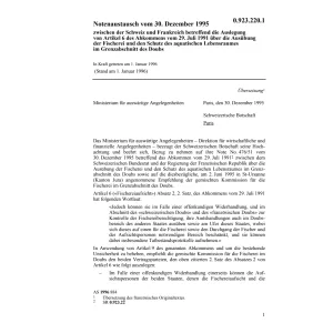Notenaustausch vom 30. Dezember 1995