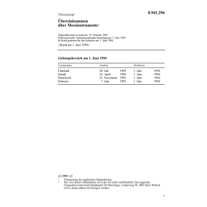 Uebereink. Messinstrumente