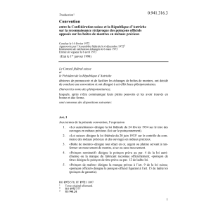 Conv. entre la Suisse et l'Autriche