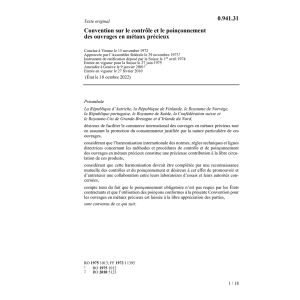 Conv. ouvrages en métaux précieux