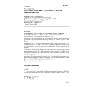 Conv. lavori in metallo prezioso