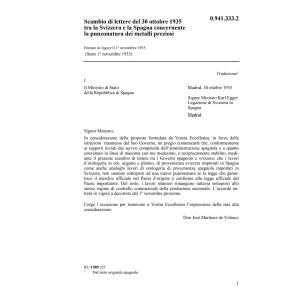 Scambio di lettere tra Svizzera e Spagna