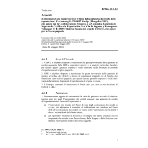 Accordo garanzia esportazioni CH-Seguros
