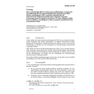 Vertrag CH-F Rückversicherung