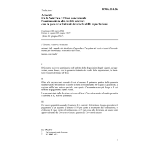 Acc. CH-Iran rischi delle esportazioni