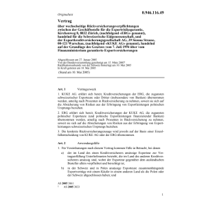 Vertr.Rückvers.verpflichtungen Export