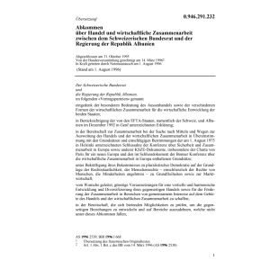 Abk Albanien Handel/Zusammenarbeit