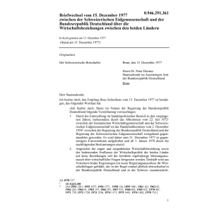 Briefwechsel Deutschland Wirtschaftsbez.