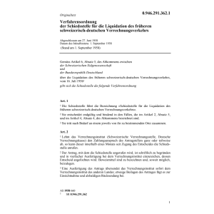 Verord. Liquidation Verrechnungsverkehr