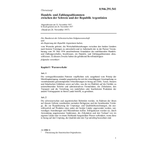 Handels- und Zahlungsabk Argentinien