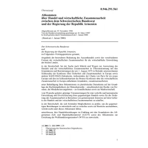 Abk. Armenien Handel + Wirtschaft