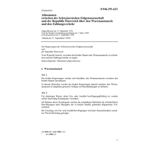 Abk Oesterreich Warenaustausch/Zahlungsv