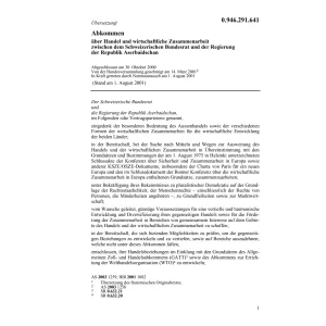 Abk. CH-Aserbaidschan Handel