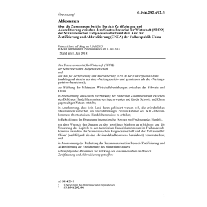 Abk. Zertifizierung SECO CNCA China