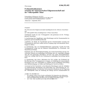 Freihandelsabk. CH-China