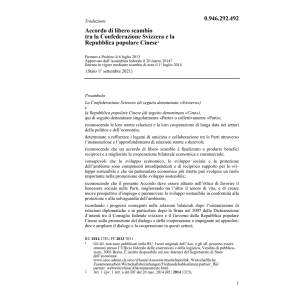 Acc. libero scambio CH-Cinese