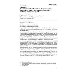Abk. Handel Kroatische Republik