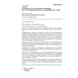 Acc. Commerce économique. Croatie