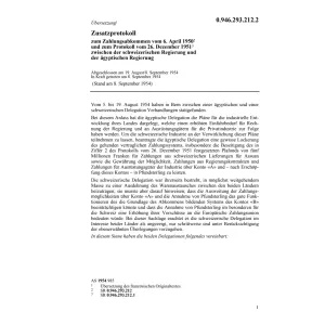 Zusatzprot. Zahlungsabk Aegypten