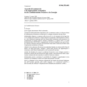 Acc. Commercio coop.economica CH-Georgia