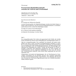 Prov. Handelsübereink. Griechenland