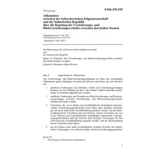 Abk. Italien, Versicherungsverkehr
