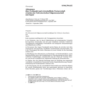 Abk. Freihandel CH-Japan