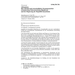 Abk Handel + Zusammenarbeit Kasachstan