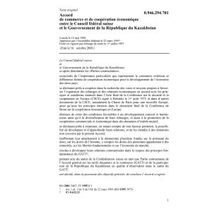 Ac commerce + coopération Kazakhstan