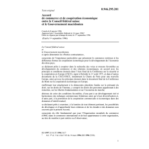 Acc. de commerce Suisse - Macédonien