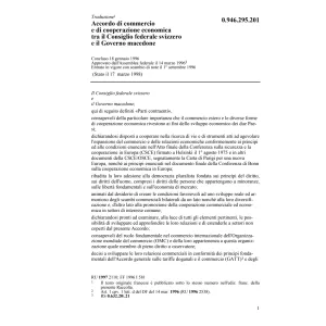 Acc. commercio Svizzera - Macedone