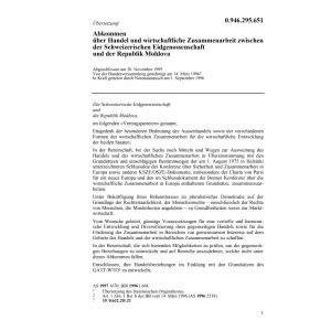 Handels-Abk. Schweiz - Republik Moldova