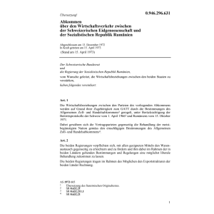 Wirtschaftsverkehrsabk Rumänien