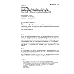 Abk.CH-Tchechoslowakischen Rep.