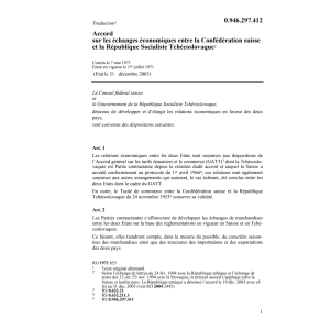 Acc.CH-Rép. tchécoslovaque échanges