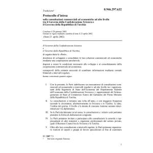 Prot.d'intesa CH-Turchia commerciali
