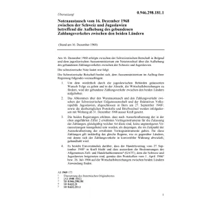 Notenaustausch Jugoslawien