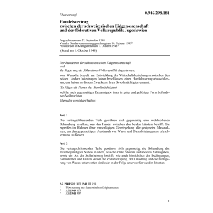 Handelsvertrag Jugoslawien