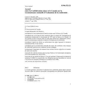 Ac Canada mutuelle évaluation conformité