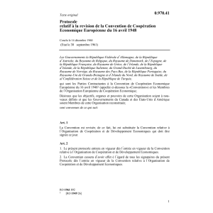 Prot. coopération Economique Européenne
