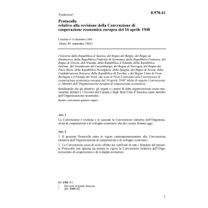 Prot. cooperazioone economica euopea