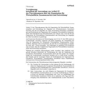 Vereinb.Art.15,Organ.wirtschaftl.Zus.arb