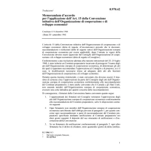 Acc. Organiz. cooperaz./sviluppo econom.